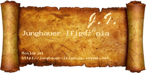 Jungbauer Ifigénia névjegykártya